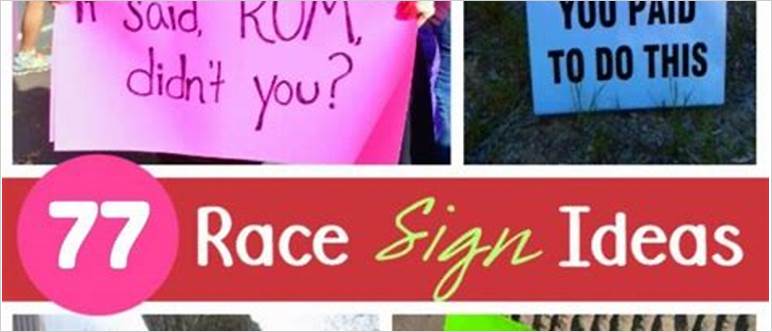 Marathon sign ideas
